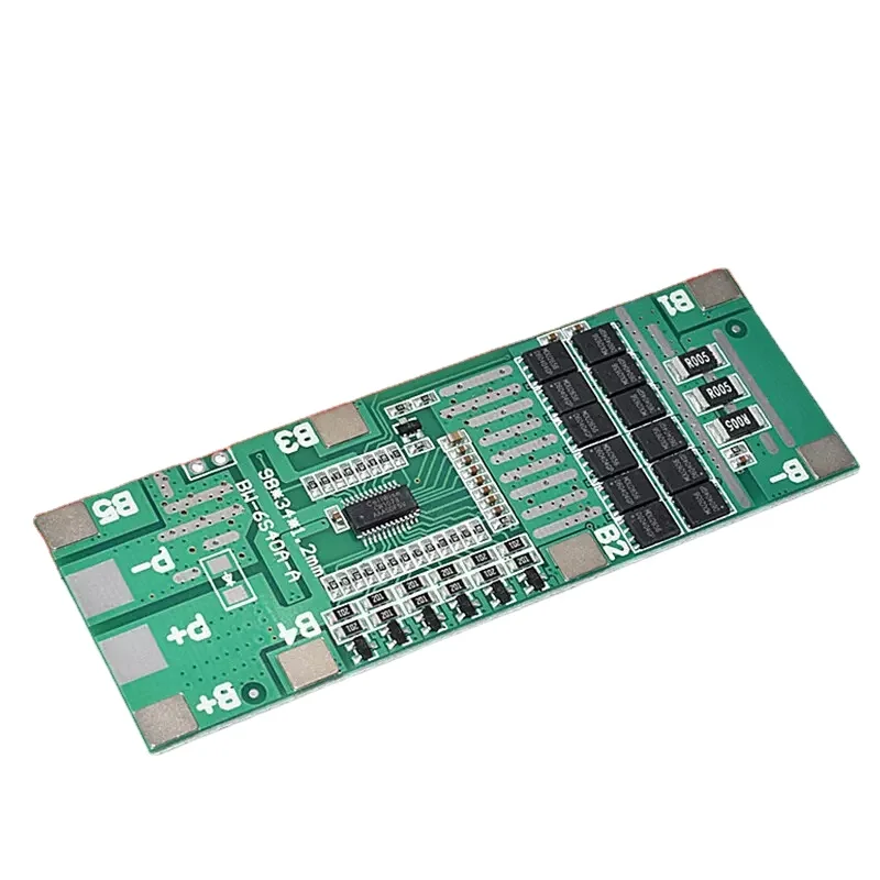 24V 6S 40A 18650 Li-Ion Lithium Battery Poretect Board Solar Lighting Bms Pcb With Balance For Ebike Scooter