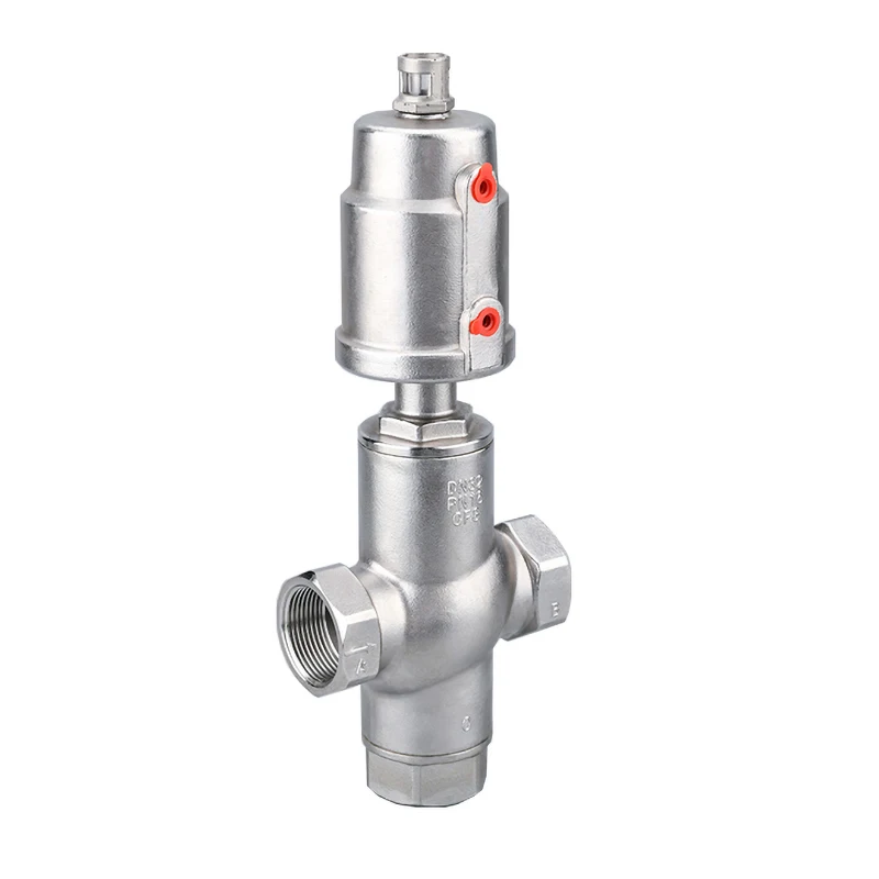 

DN32 3 Way Pneumatic Seat Valve 16bar Normally Closed Pneumatic Actuator Angle Seat Valves For Steam Gas Oil