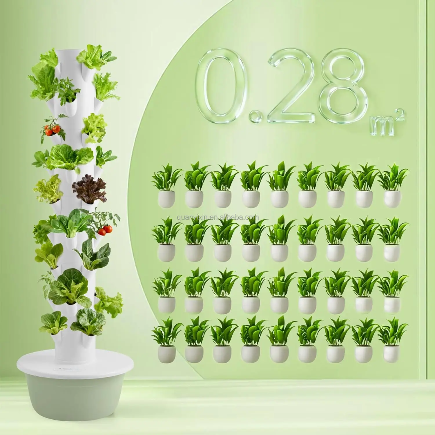 Factory Supply Vertical Hydroponic Tower Growing System Eco-Friendly Recirculating Drip Irrigation Pump Included Home Farm Use