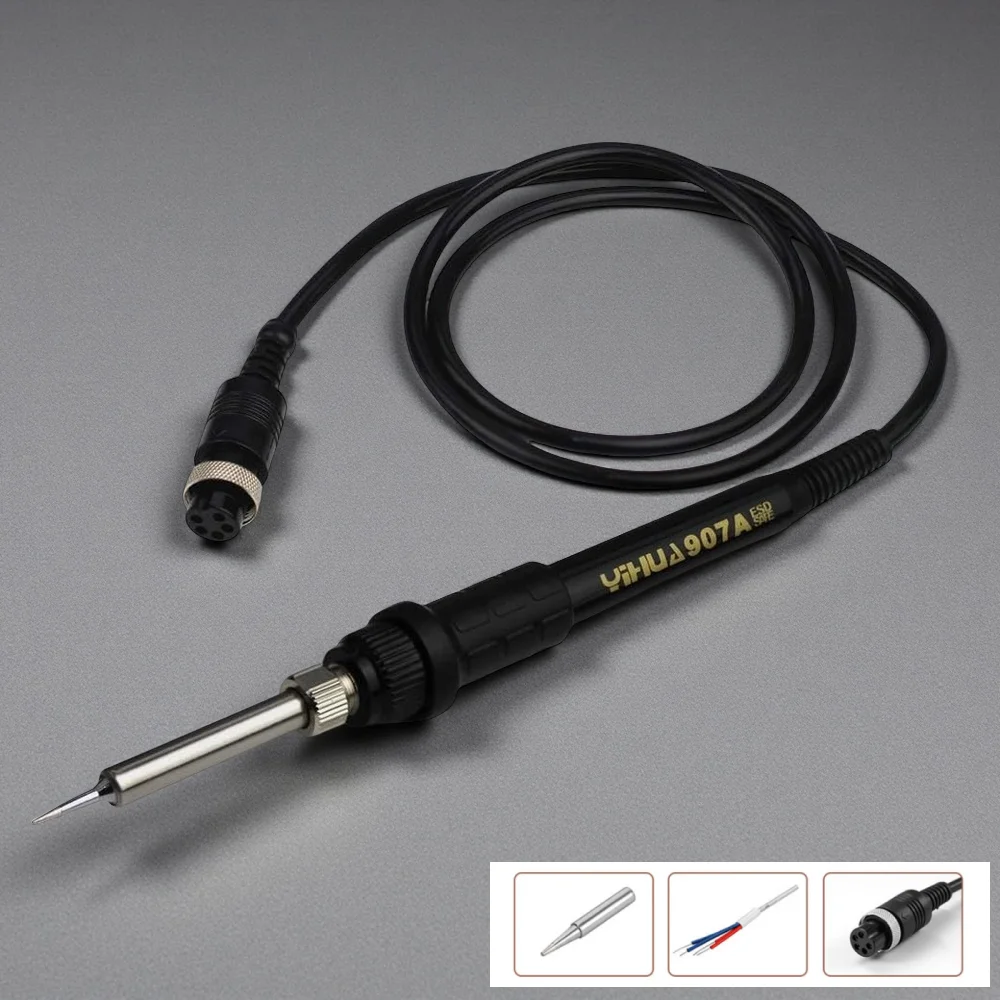 907A سبيكة لحام مقبض 50 واط العالمي 936 محطات لحام مكاوي كهربائية 5 ثقوب واجهة أدوات لحام الملحقات