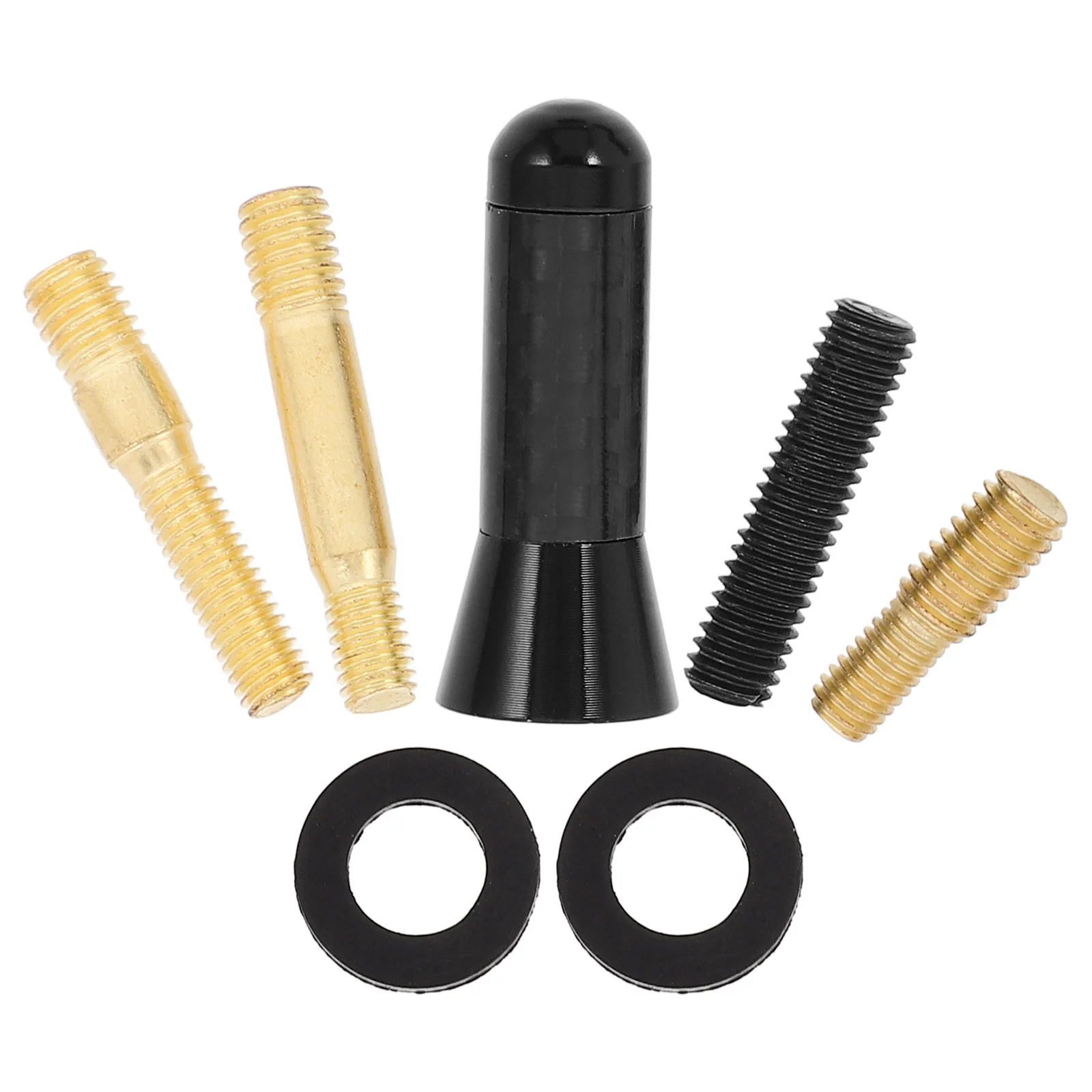 

Short Car Radio Antenna Carbon Fiber Replacement Roof Mount Stylish Aluminum Alloy Signal Easy Install