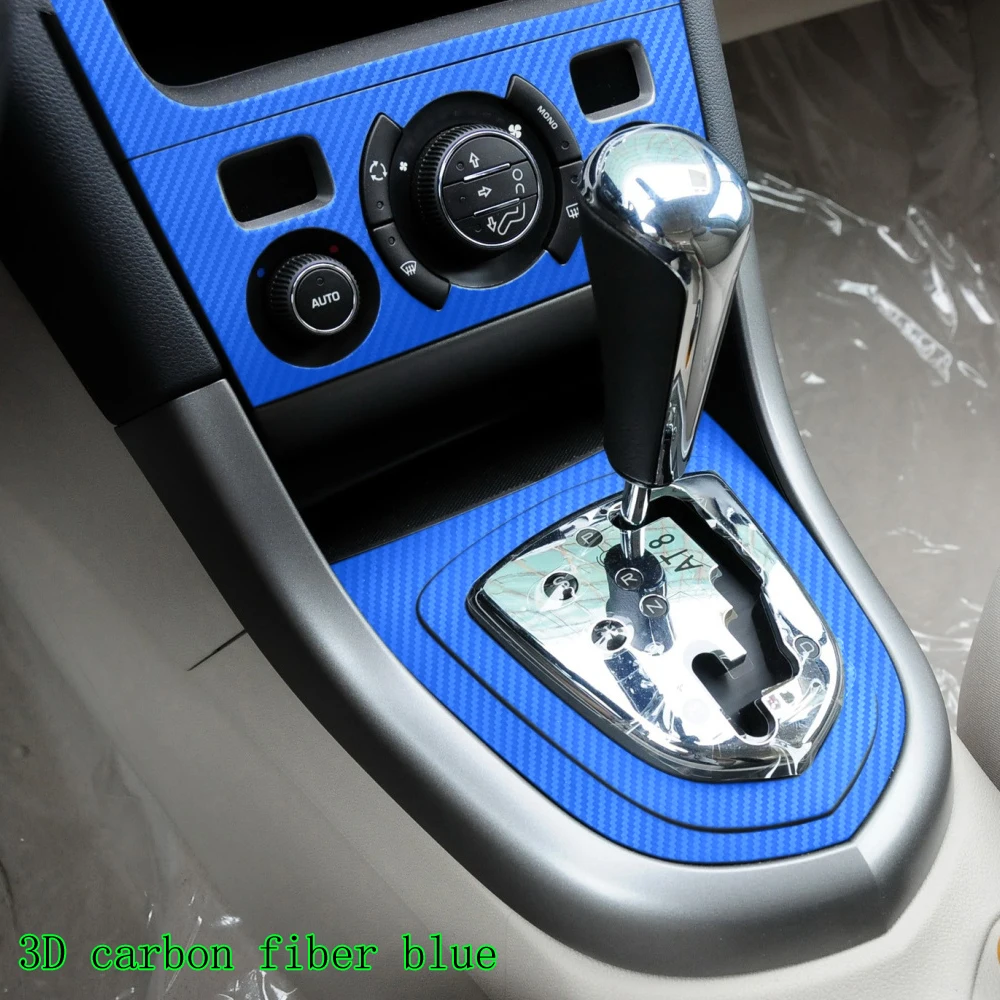 Carbon Fiber for Peugeot 308 2007-2013 Car Film Interior Stickers Center Console Gear Dashboard Air Door Handle Lift Panel