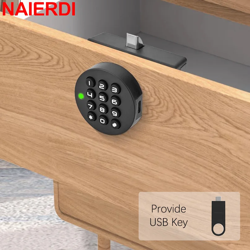 NAIERDI Home Security Cabinet Door Locks Keyless Electronic Cabinet Password Locks for School Locker,Gym Locker Furniture Lock