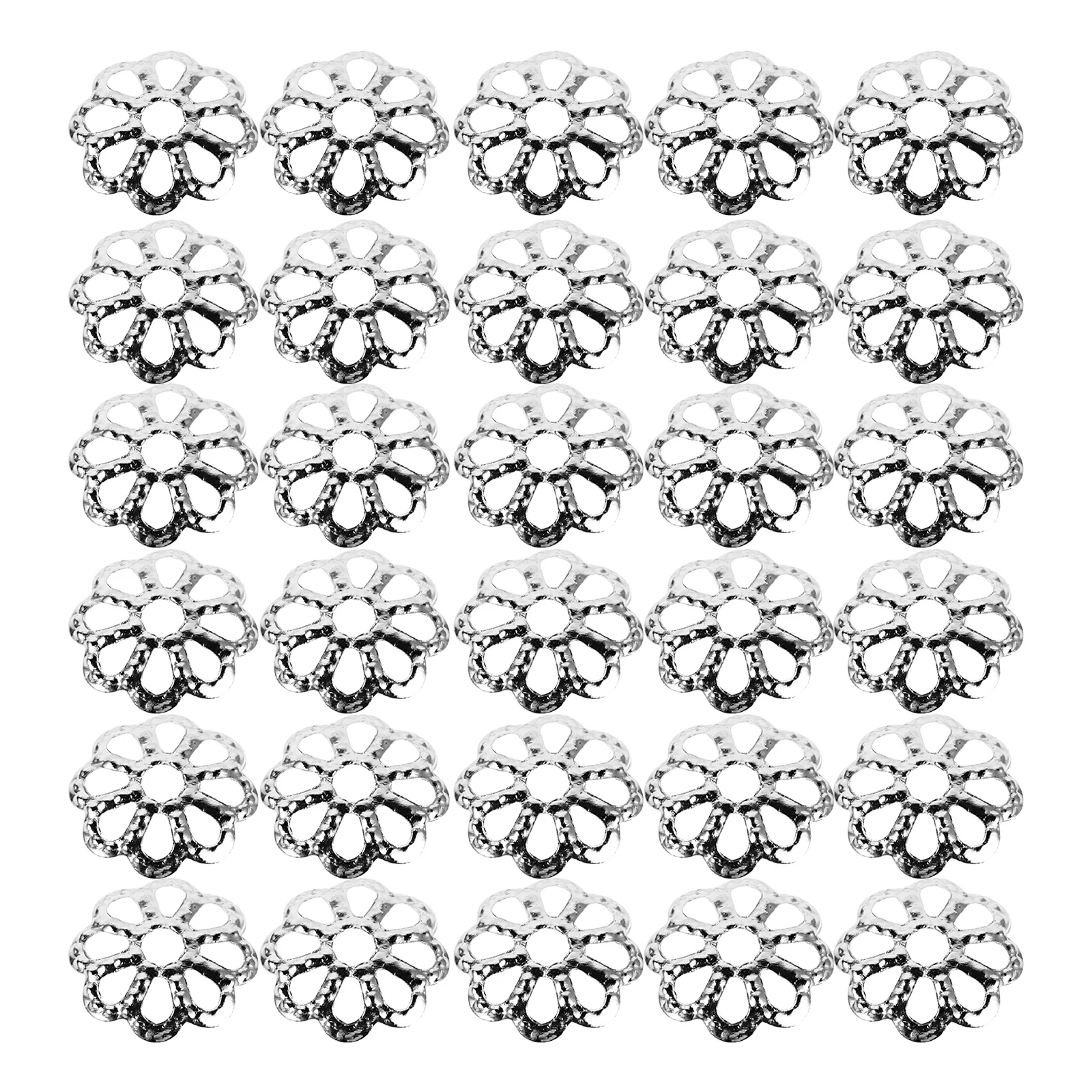 

600 Pcs Hollow Flower Stent Ornaments DIY Floral Bead Caps Accessories Spacer Beads Jewelry Iron