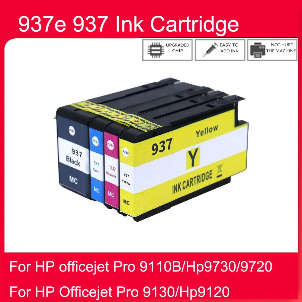 Wkład atramentowy HP937 HP 937 XL High Yield EvoMore czarny/kolorowy do drukarek OfficeJet Pro 9120 9110B 9130 9720 9730 — zdjęcie produktu 7
