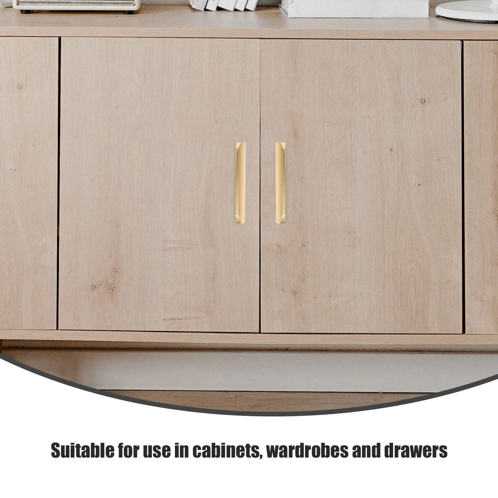 5Pcs Round Arc Finger Pulls for Cabinets No Drill Concealed Handles Modern Nordic Style Kitchen Wardrobe Drawer Pulls