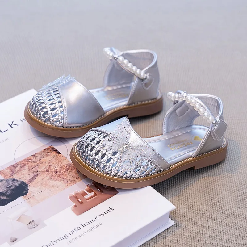 Mumoresip Kids Princess Sandals Sweet Butterfly Weave Trendy Girls Sandals Round Toes 2026 Summer New Children Casual Shoes