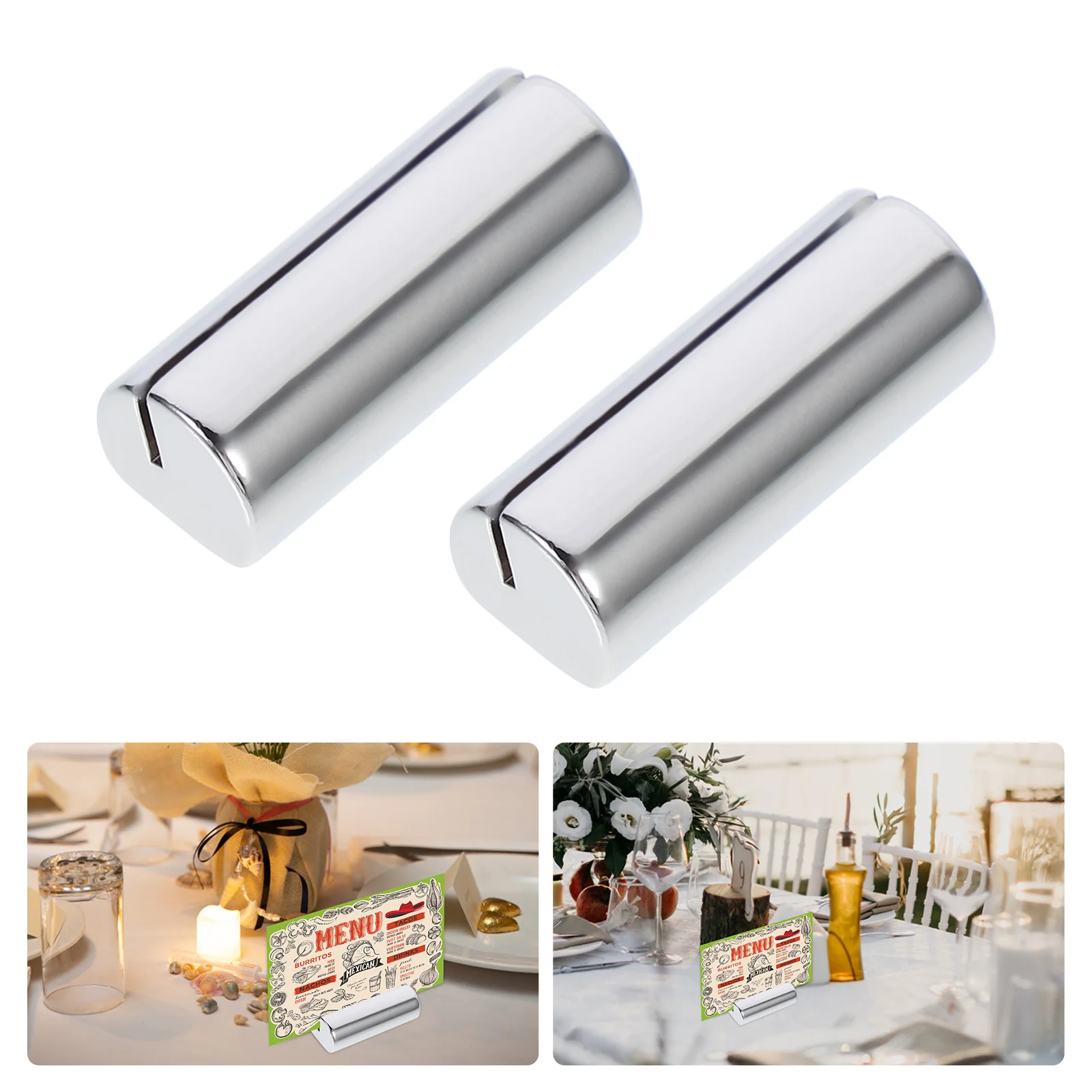 

2 Pcs Metal Label Holder Holders for Shelves Tag Display Card Copper Product Baking