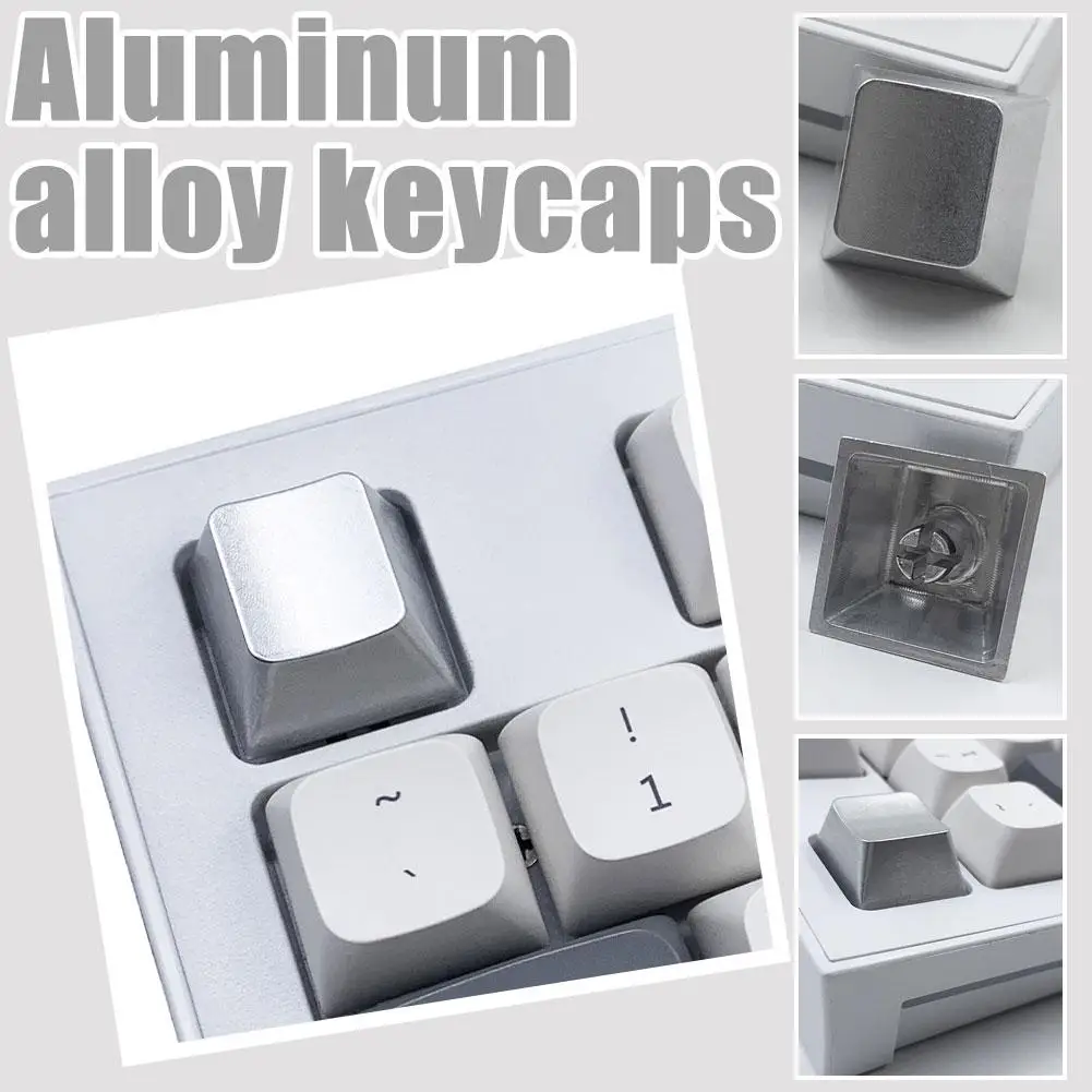 1Pc 半透明アルミ合金キーキャップ素材メカニカルキーボード金属カスタマイズされた軽量非退色彫刻シャフトボディ