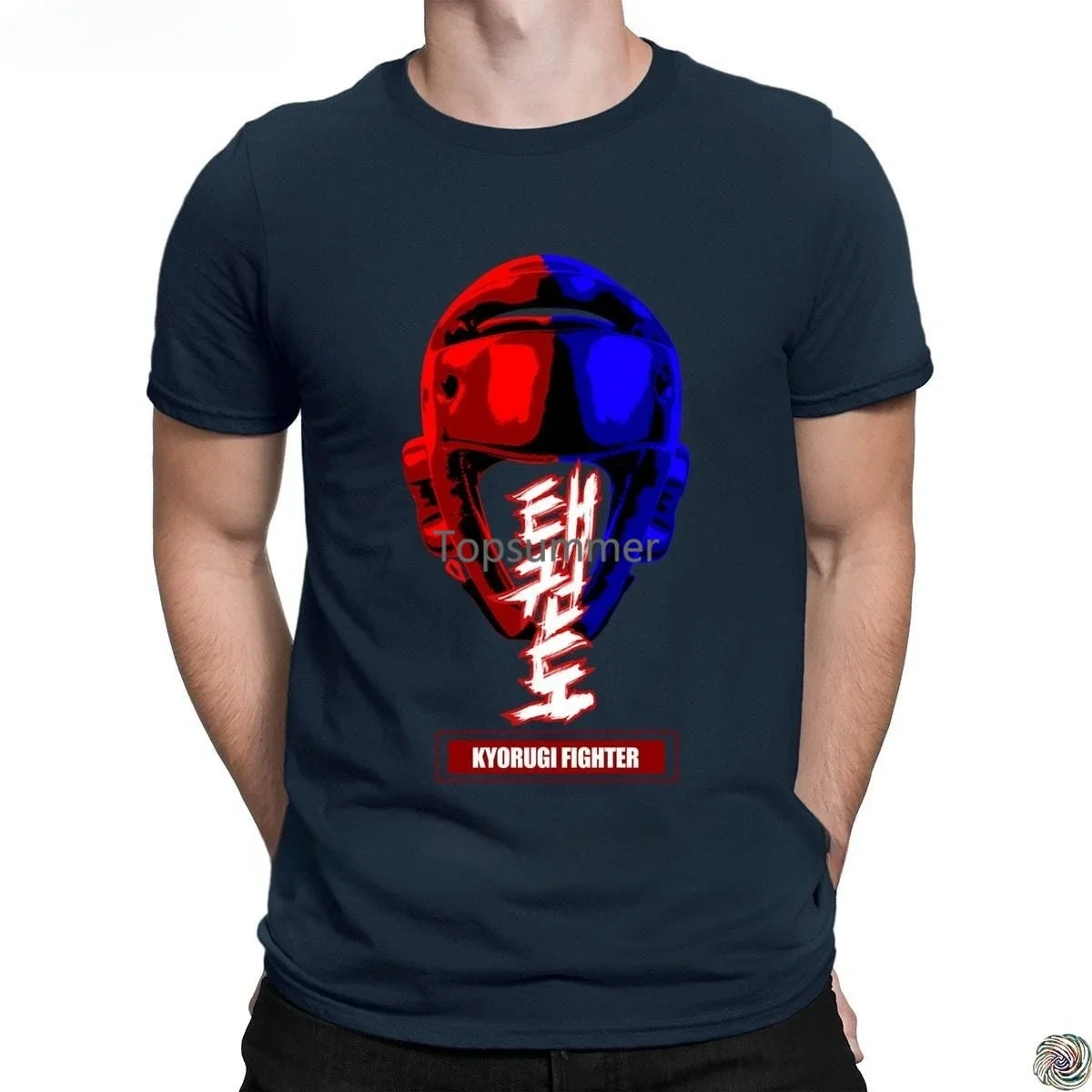 

Taekwondo Kyorugi Fighter Crown T-Shirt Character Novelty O Neck Spring Autumn Men'S Tshirt Newest Streetwear Branded Top Tee