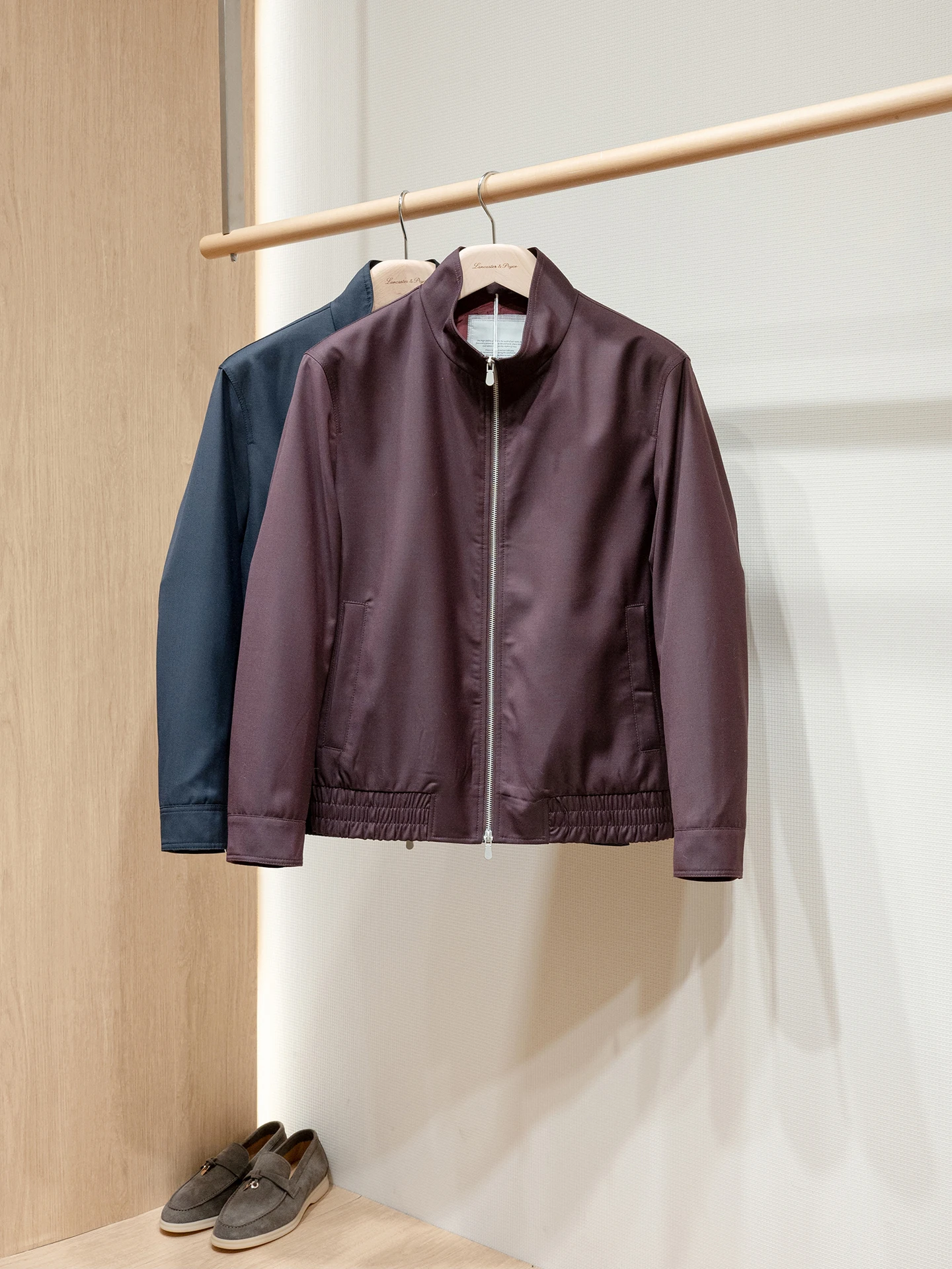 

hine Waable Woolen Casual Jaet for Men BC Edition Stand Fit Polyester Fiber 70.6% Wool 29.4% Zipper Closure Long Sl...