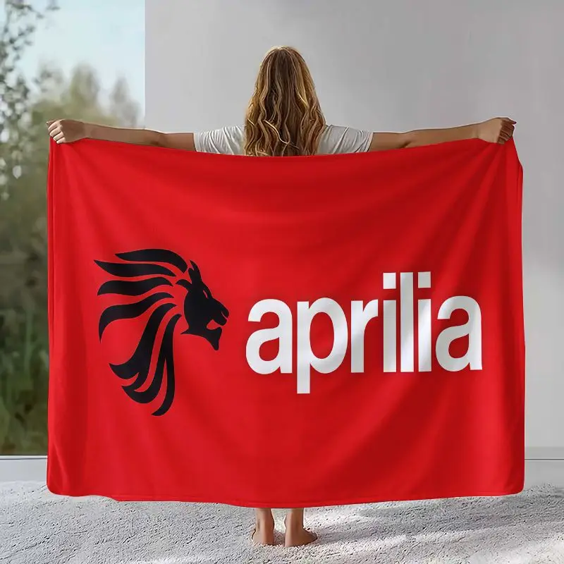 A-Aprilia Motorcycle Style Garage Racing Soft Flannel Throw Blanket,Cozy Blanket for Bed,Sofa,Living Room,Picnic,Home Decor Gift