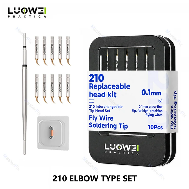 LUOWEI LW-210F C210  Soldering Tip Set Replaceable Precision Solder Iron Head for Phone Motherboard Soldering Rework Repair Tool