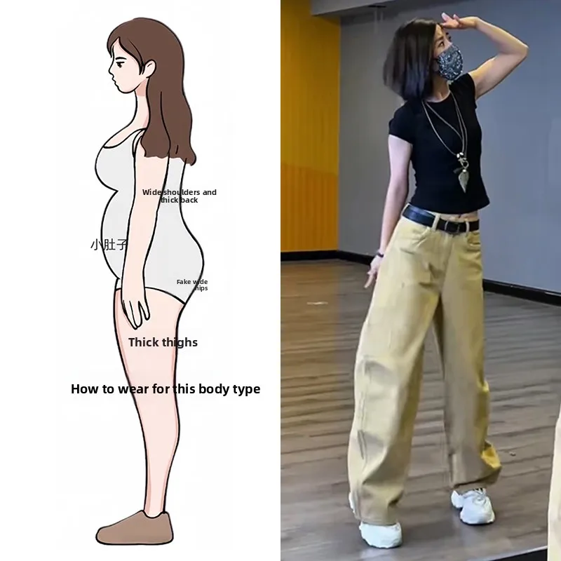 

Korean Style Casual Versatile Short Sleeve T-Shirt Women Summer High Waist Slimming Wide Leg Pants Two Piece Set Fashionable