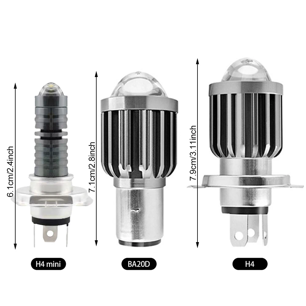 دراجة نارية المصباح H4 H6 12 فولت LED موتو عالية/منخفضة شعاع Led لمبات 2000LM السوبر مشرق الدراجات البخارية Autobike الضباب مصباح ضوء