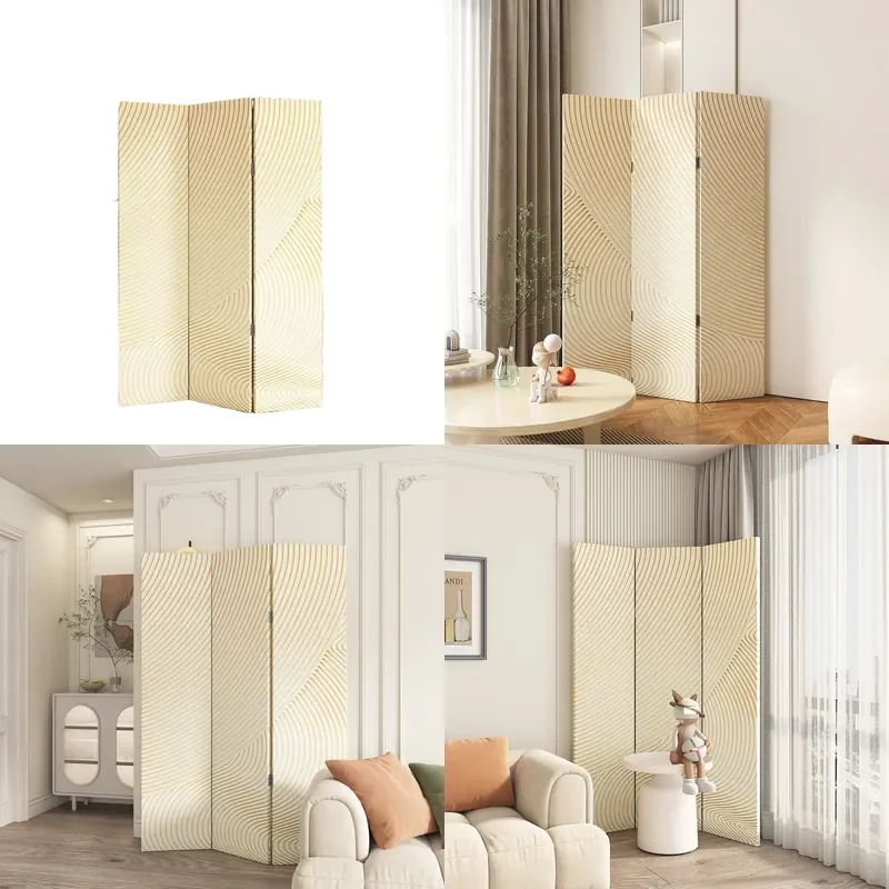 Modern Fabric Room Divider Screen Portable Folding Partition for Living Room Office Bathroom Double Sided Privacy Panel