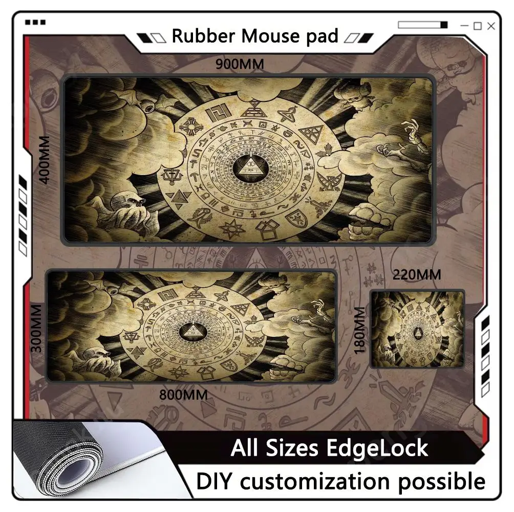 G_Gravityes Falls Mouse Pad Non-Slip Gamer keyboard Rubber Esports Fashion Mice Pad Edge locking Cartoon Large Game Pad Mousemat