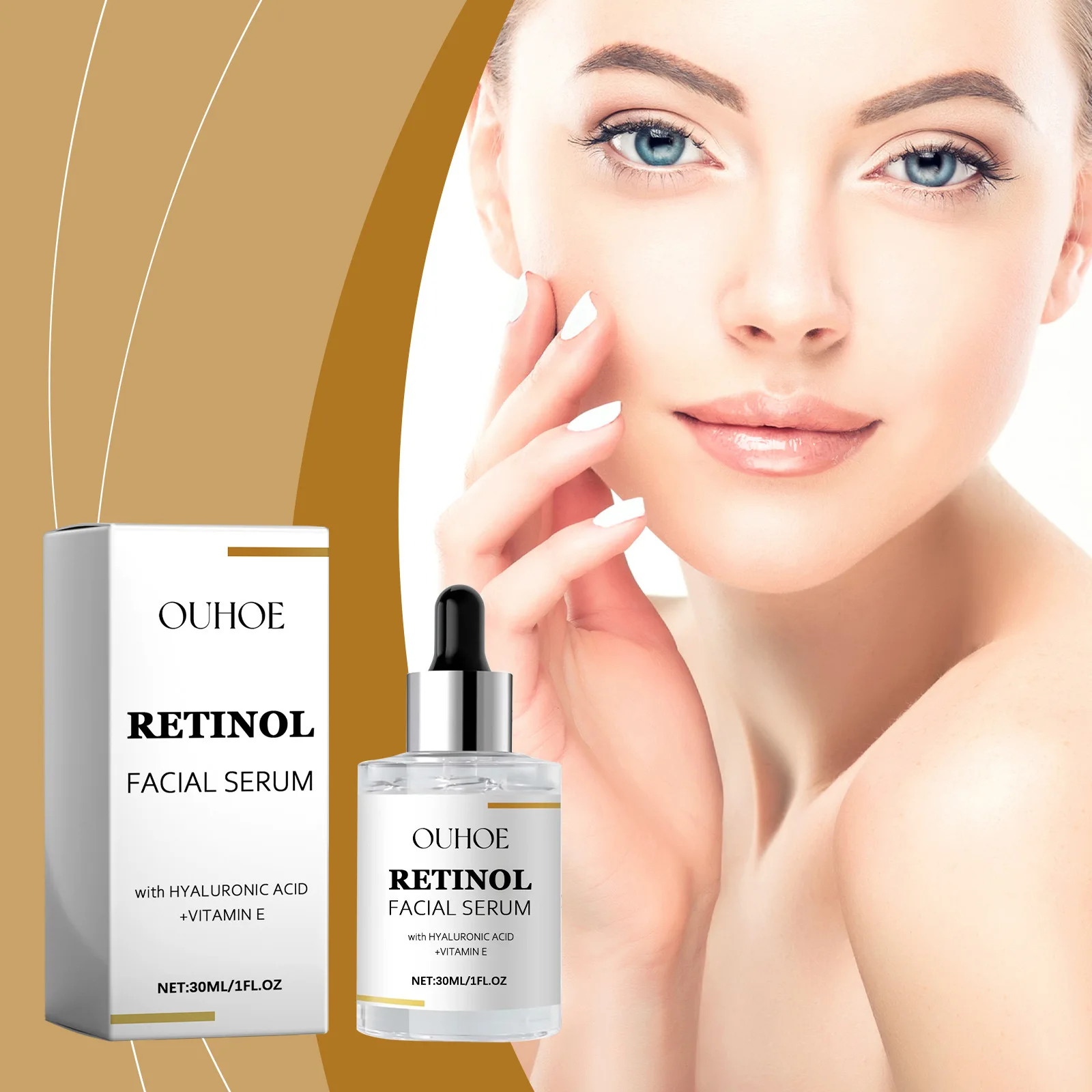 Retinol Facial Serum Fade Fine Line Deep Moisturizing Smoothing Firming Brightening Repairing Renewing Essence Skin Care ผลิตภัณฑ์