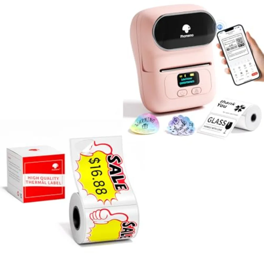

M110 Label Printer with Sale Price tag Stickers for Small Business Retail Flea Market Annual Community Sales 100PCS/Roll