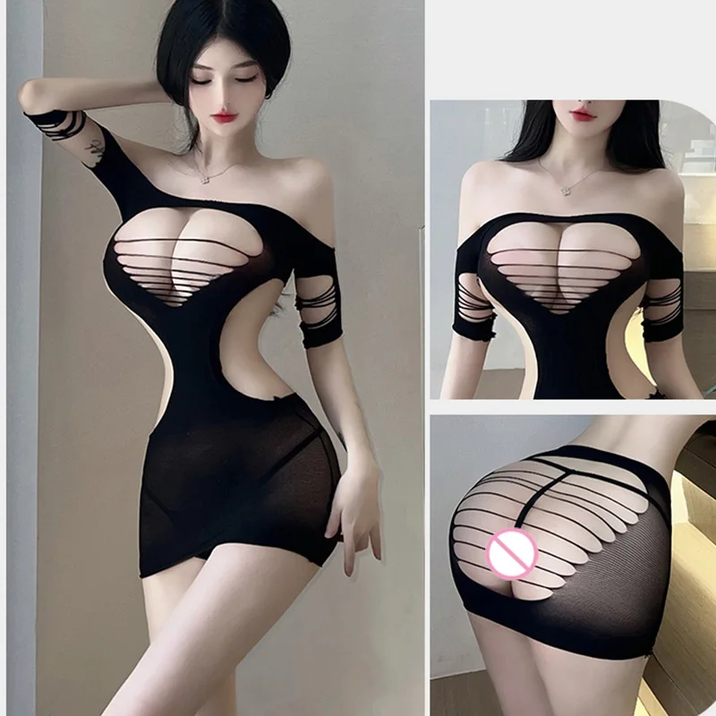 Hot Babydolls Sexy spicy passionate pajamas uniforms seductive oversized jumpsuits Sexy outfit sex lingerie open erotic plaque