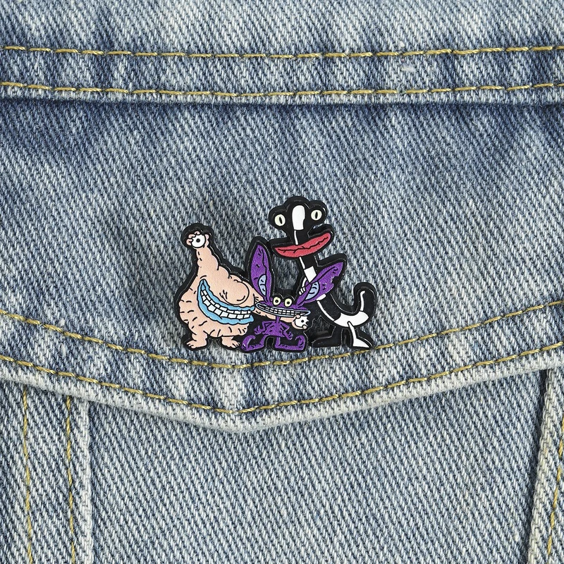 Monster-Emaille-Pins, amerikanische Zeichentrickserie, Brosche, Anstecknadel, Cartoon-Schmuck, Accessoire, Geschenke für Fans und Freunde