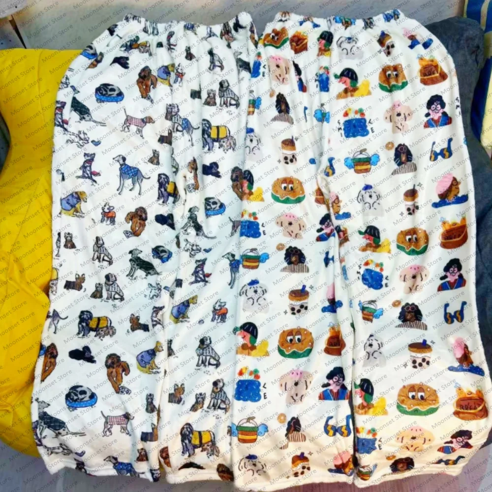 سراويل بيجامة من الفلانيل لخريف وشتاء دافئ ملابس منزلية كرتونية ولطيفة بالإضافة إلى سراويل المشي المريحة والسراويل الطويلة #1