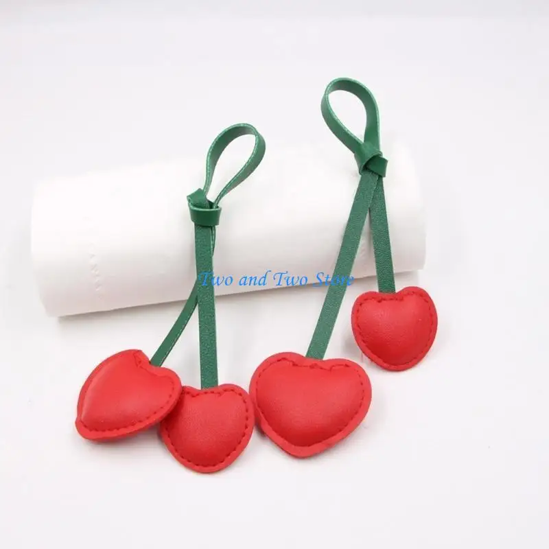 HX6F Cherry Keychain Charm Fruit Keyring Pendant Handbag Accessory for Women