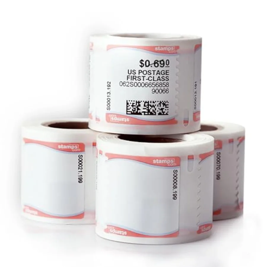 NetStamps 800-Pack 4 Roll Printable Postage Labels ( Subscription Required) - Print Approved Postage - Inkjet and Laser Printer