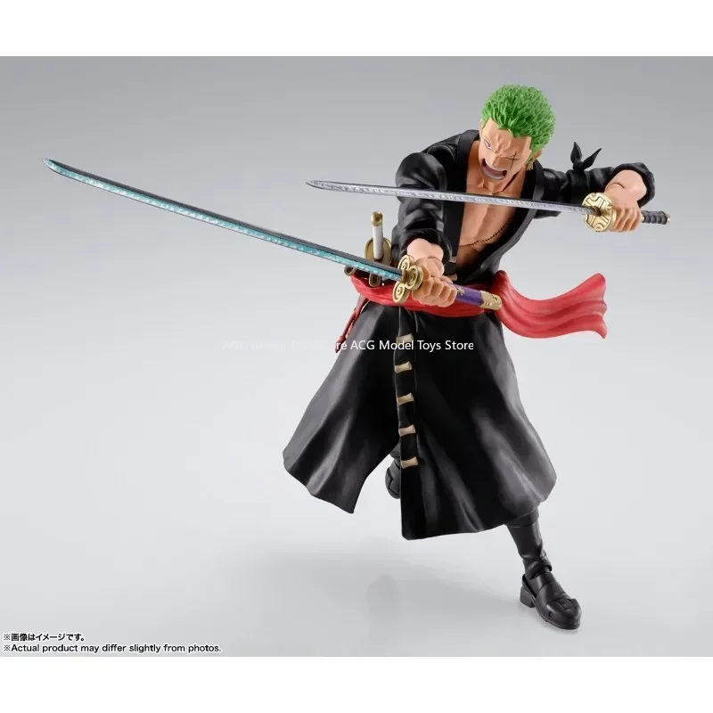 Auf Lager Bandai ONE PIECE Anime Figur SHF Roronoa Zoro Action Figur Spielzeug für Jungen Mädchen Kinder Geschenk Sammeln Modell Geschenke