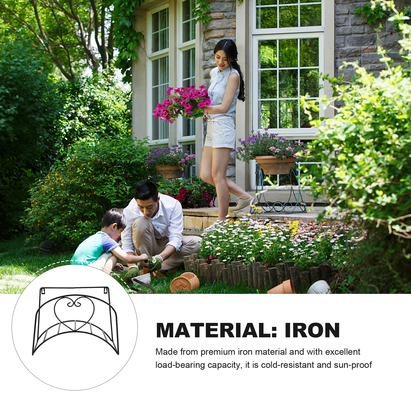 

Black Hose Holder Wall Mount Heavy Duty Iron Bracket for Garden Hose Storage Rust Resistant Space Saving Design