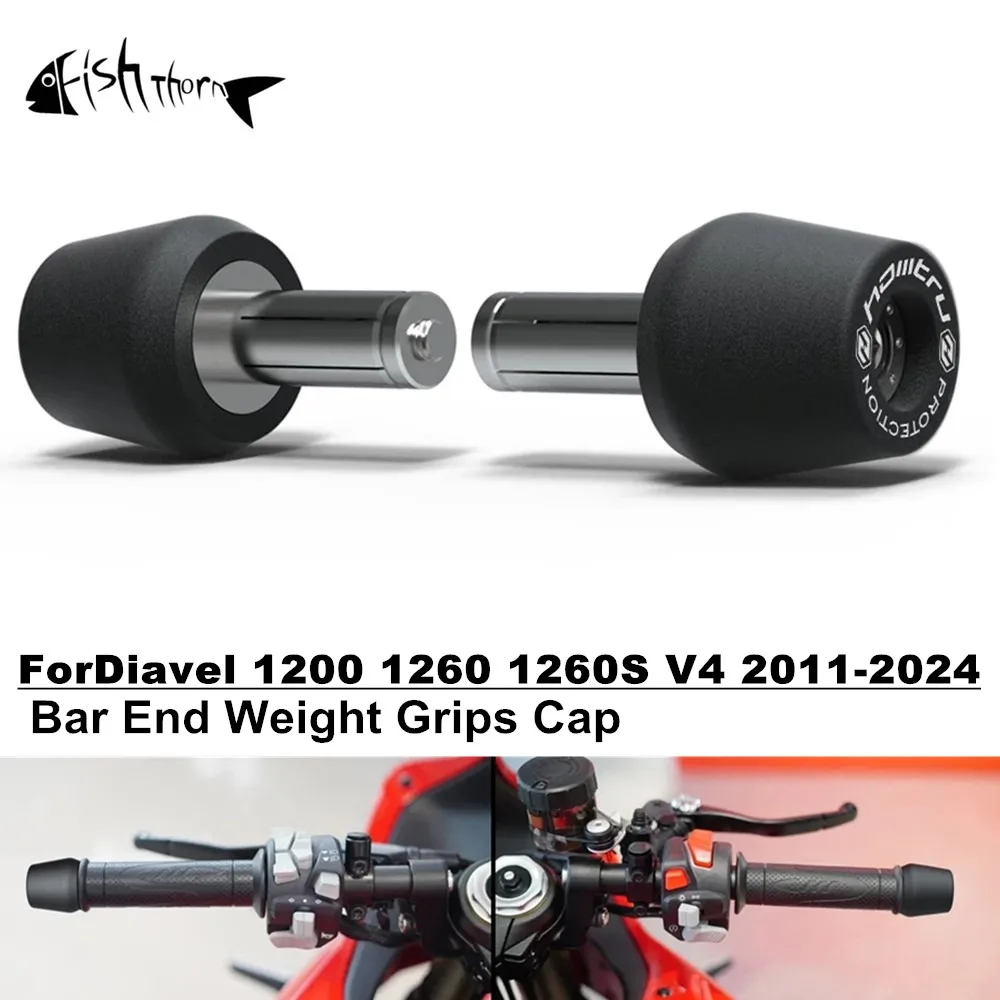 Motorcycle Handlebar End Caps Hand Grip Plugs Handle Bar Ends Weights Slider For Ducati Diavel 1200 1260 1260S V4 2011-2024