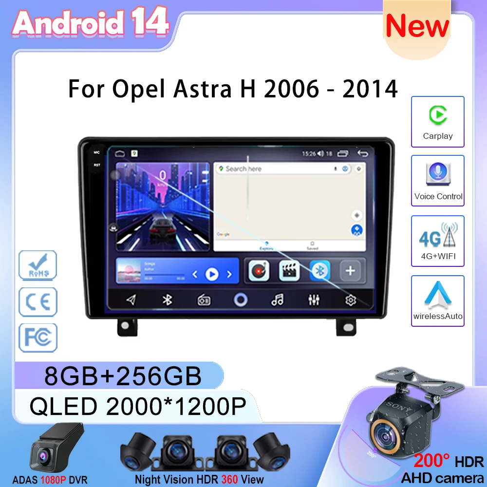 Android Car Stereo Unit Multimedia Radio For Opel Astra H 2006 - 2014 Video Player GPS Wireless Carplay Android Auto No 2din DVD