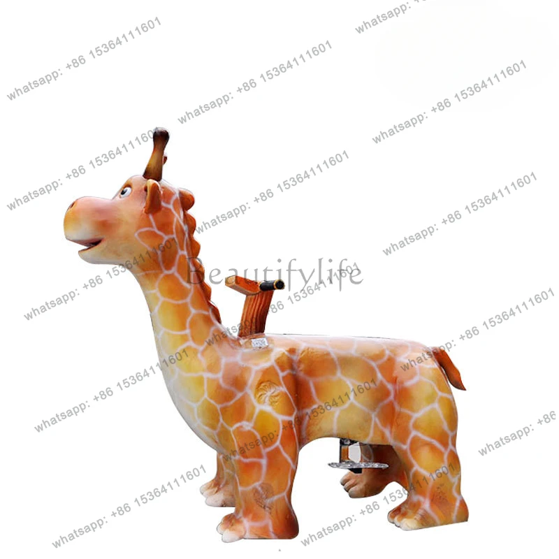 

Square Children's Cycling Electric Bicycle Speaks Out Coin, Mall Flows Cartoon Amusement Facilities, Two Person Interactive Runn