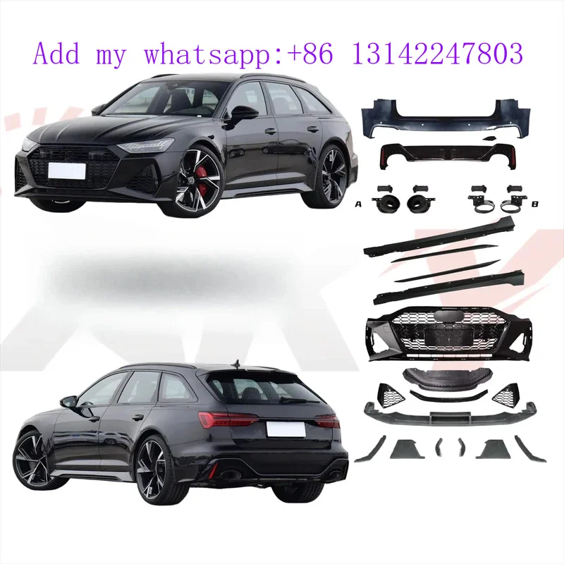 

Bodykit лучшего качества для A6 Avant C8 2019+ Обновление до A6 RS6 Стиль Решетка бампера Боковая юбка Легкое вставление 1:1 Подходит