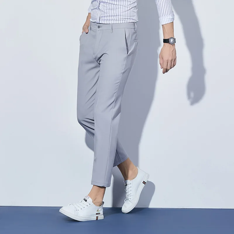 Pantalon décontracté en coton pour homme, longueur cheville, chaud, nouvelle collection automne hiver 2023, 2020