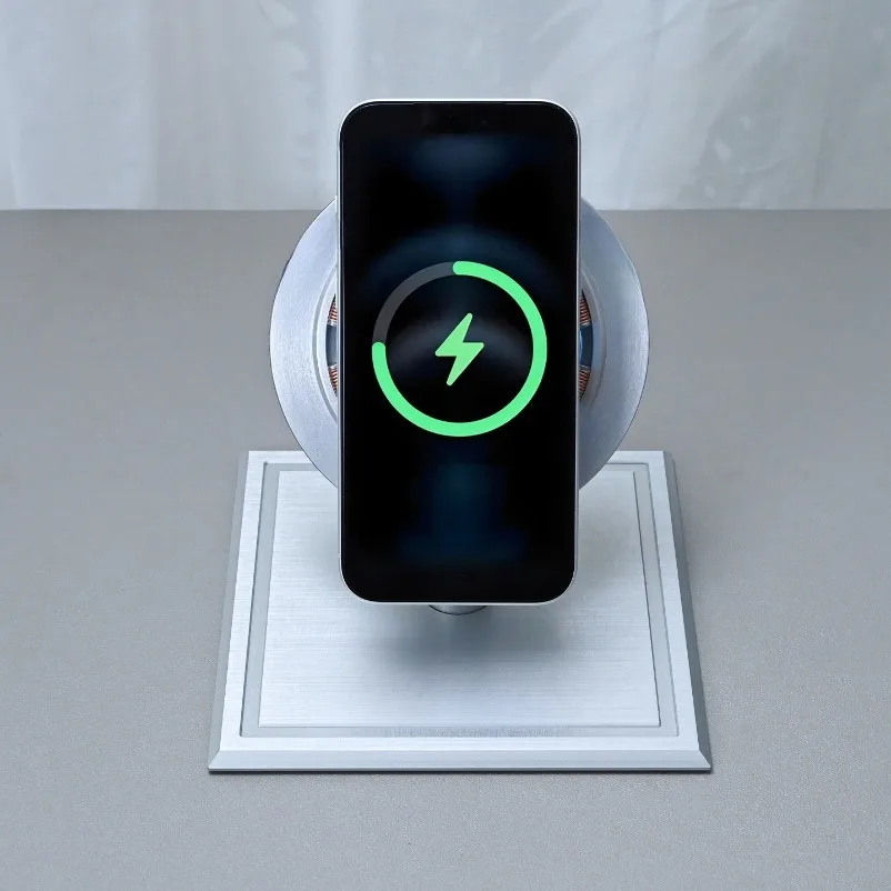 Wireless magnetic charging alloy base