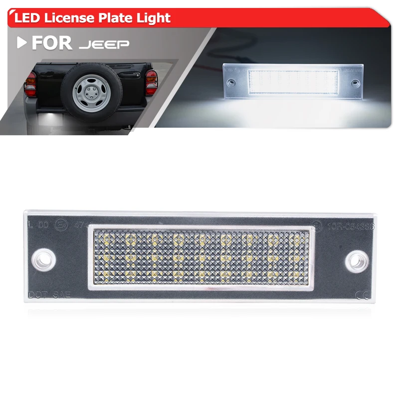 For 2002-2007 Jeep Liberty 1998-2003 Dodge Durango Stratus Intrepid Chrysler Sebring Sedan 300M White LED License Plate Light