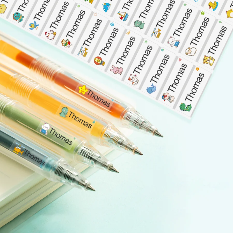‌Custom Name Stickers Waterproof - Personalized Labels for School Supplies, Sports Gear & DIY Crafts, Multilingual Kids‌