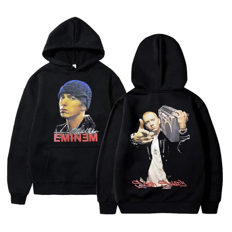 

Hot Sale Rapper Eminem Graphics Hoodie Men Hip Hop Rap Vintage Sweatshirt Men's Oversized Hoodies Male Fashion Casual Streetwear