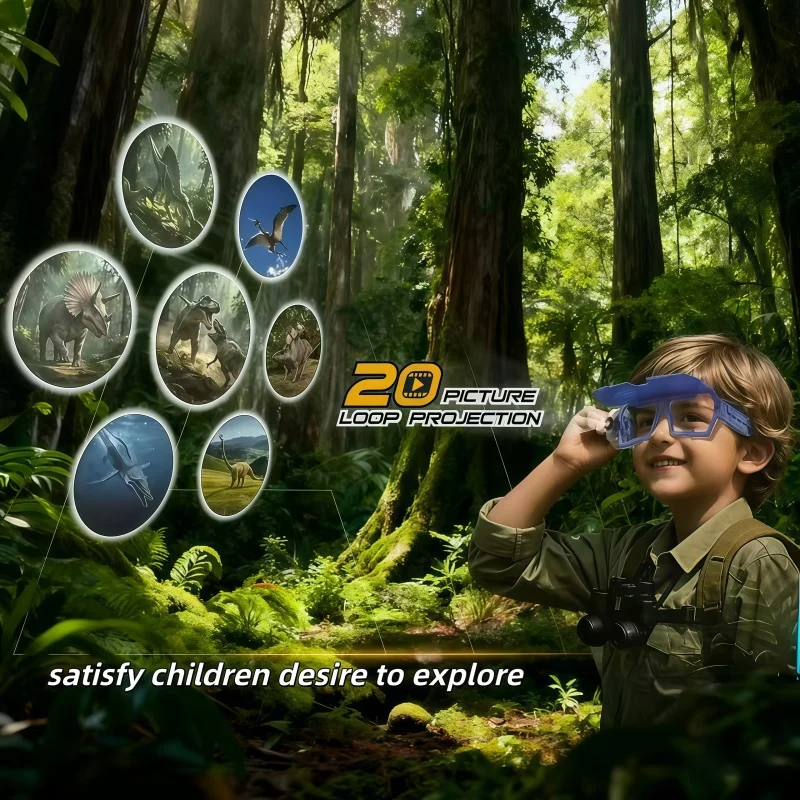 Children's Exploration and Innovation Projection Glasses, Cognitive Light-Emitting Projector, Educational Toy