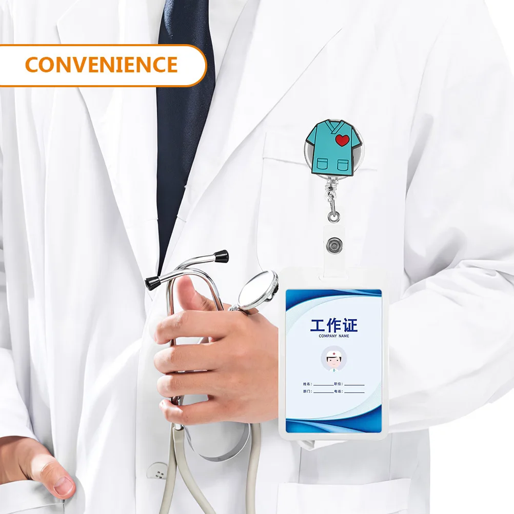 

3Pcs Portable Retractable Badge Clip Badge Buckles for Name Tag Holders Nurse Id Card Holder Accessories