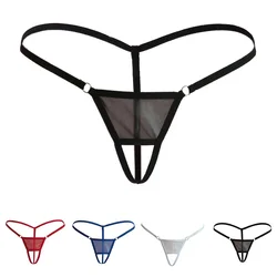 Sexy Men's Thongs Low Rise Sling Crotchless Underwear Solid Color Thong G-String Hollow Sexy Underwear For Men