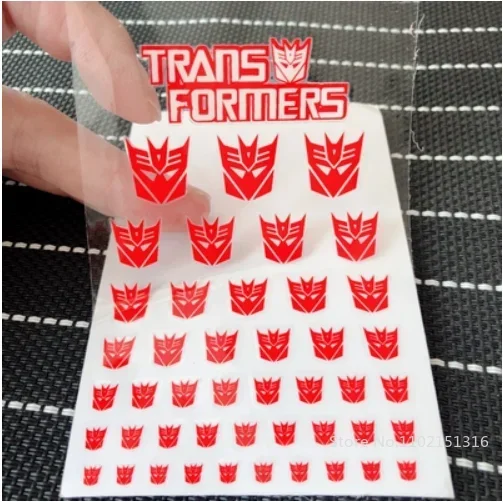 Brinquedos de transformação Anime Decepticons, Autobots, G1 Symbol Decal, Cena DIY Personalizada, Acessórios de Decoração, Boy Girl Gift