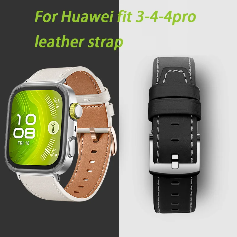 

Кожаный ремешок для часов Huawei Fit 3, аксессуары для умных часов, браслет с пряжкой-бабочкой, ремень Correa, часы Huawei Fit 4/4pro Band