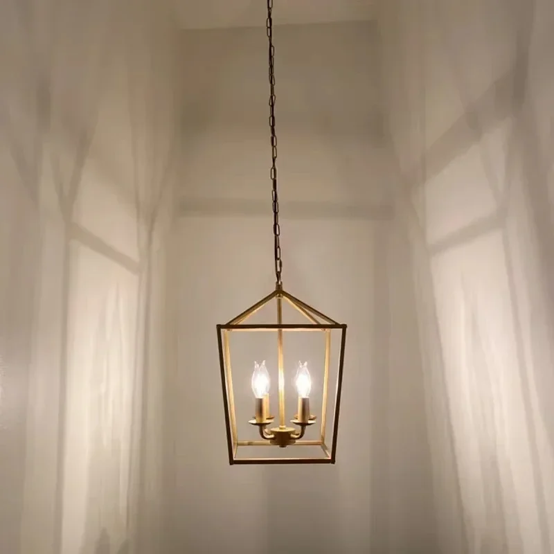 

SANDYHA Industrial Retro LED Chandeliers Metal Frame Pendant Lights for Bedroom Living Dining Room Corridor Decor Lighting