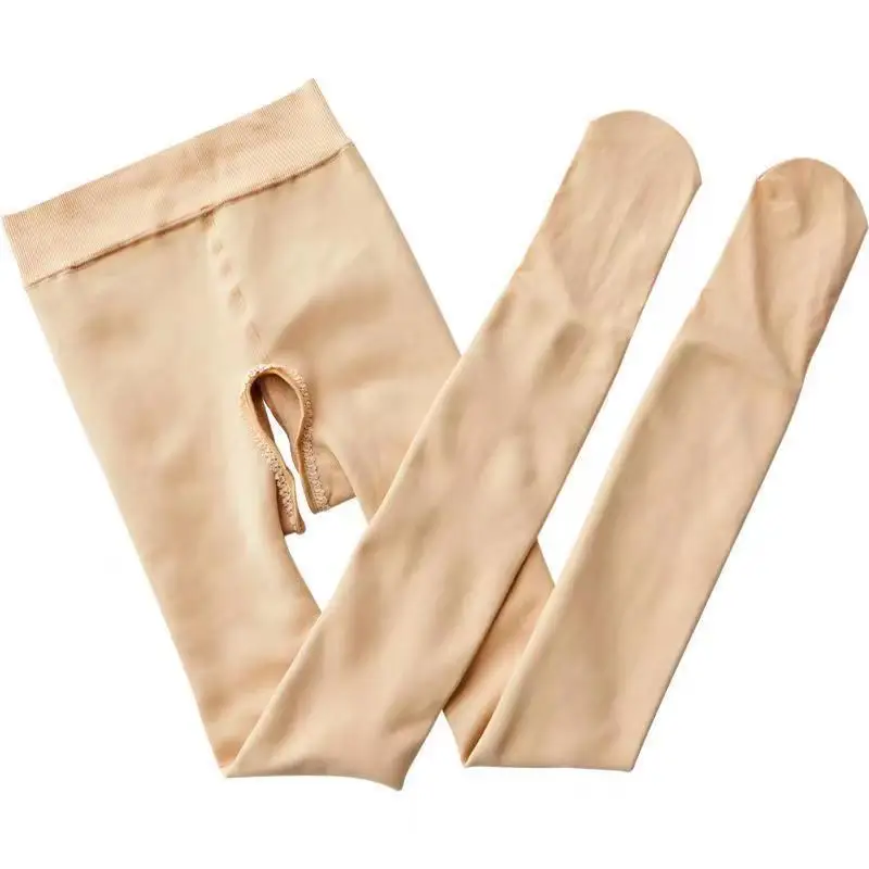 

Winter Warm Panty-Hose Adult Open Crotch Socks Female Thick Pantyhose Step-on Basic Stocking Outdoor Convenient Toilet Plue Size