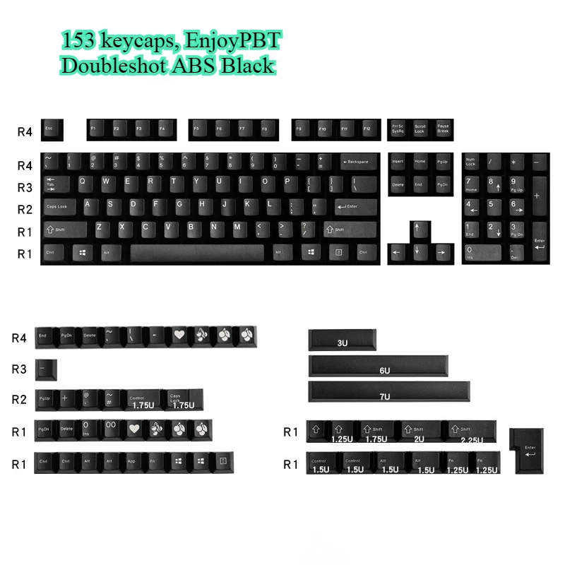 Premium Keycaps Cherry Profile for Various Keyboard Models Wooting KBDFANS 65 68 84 980 Layouts