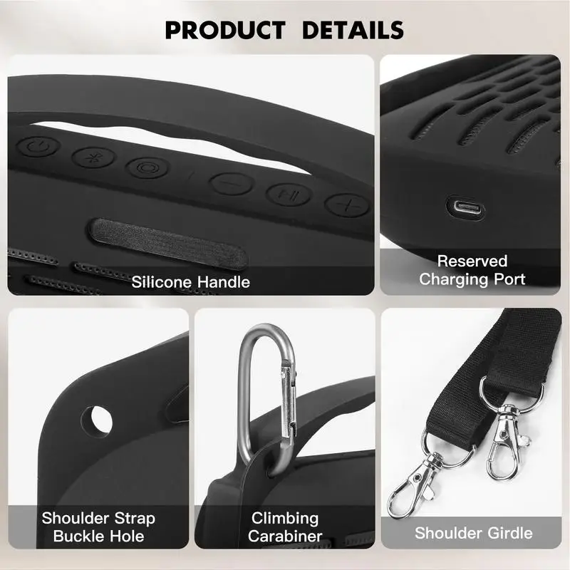 غطاء للأكمام المحمولة لمكبر الصوت اللاسلكي في الهواء الطلق لمكبر الصوت اللاسلكي والسفر والتخييم وحماية الالكترونيات الدقيقة