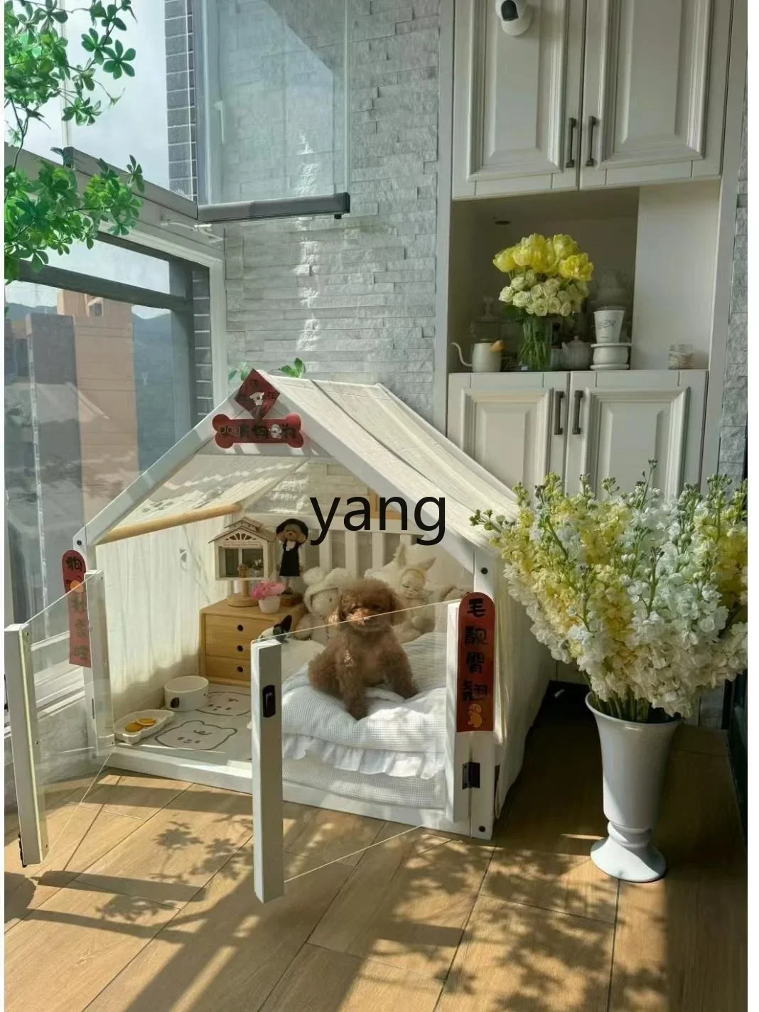 CX Pet Cat Nest Dog House Villa Luxury Dog Cage Four Seasons Bed