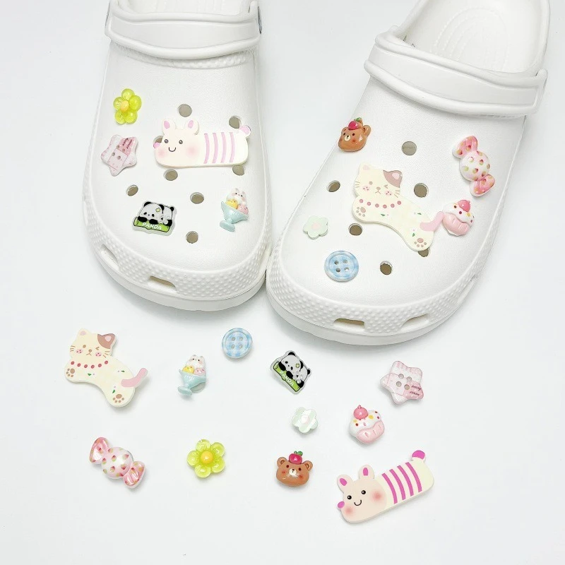 11Pcs Cartoon Anime DIY Shoe Charms For Clogs Bubble Slides Sandals Removable Shoe Decorations Accessories For Girls Women Teens